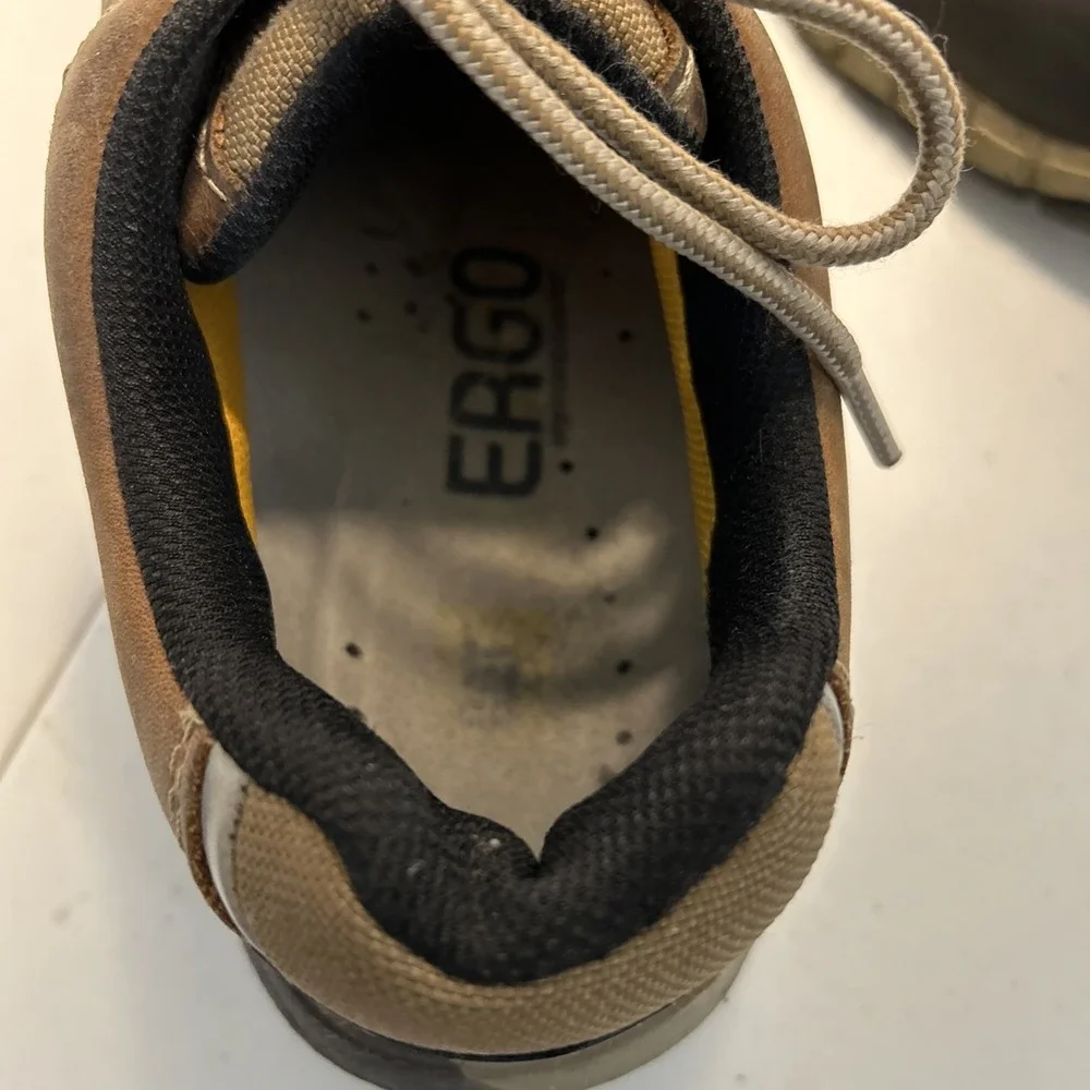 Caterpillar Cat‎ Brown Leather Composite Toe Safety Shoes Men's Size 10